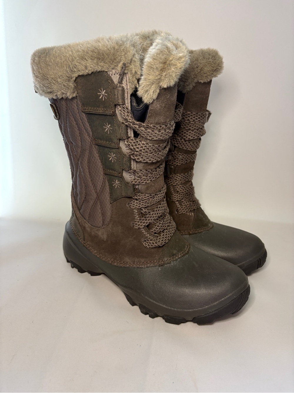 Columbia Sierra Summette Women's Winter Boots Size 7.5 -‎ Brown Waterproof NWOB